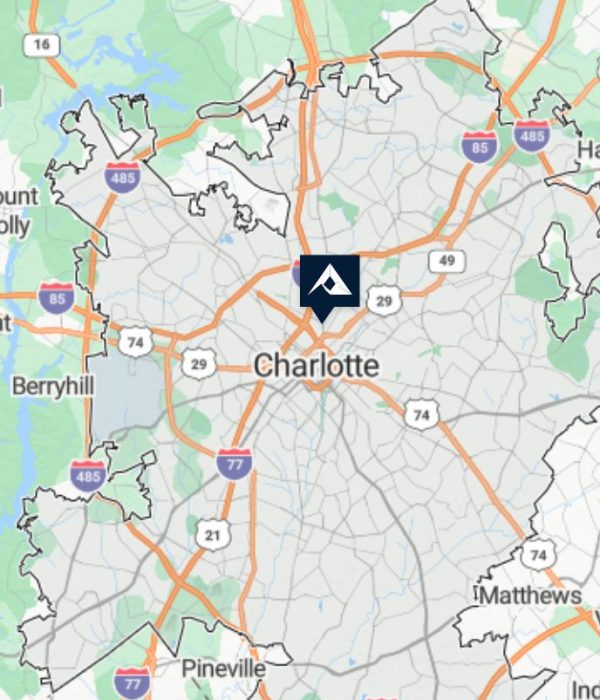 Charlotte Map with Vertex Icon