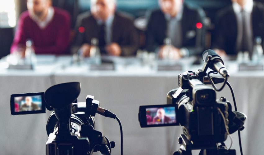 Media at a government press conference